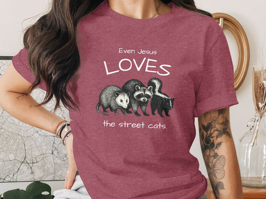 Even Jesus Loves The Street Cats T-Shirt