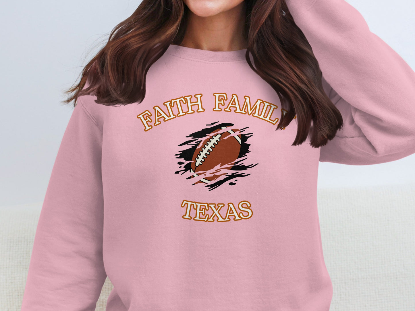 Faith Family Texas Football Graphic Sweatshirt product