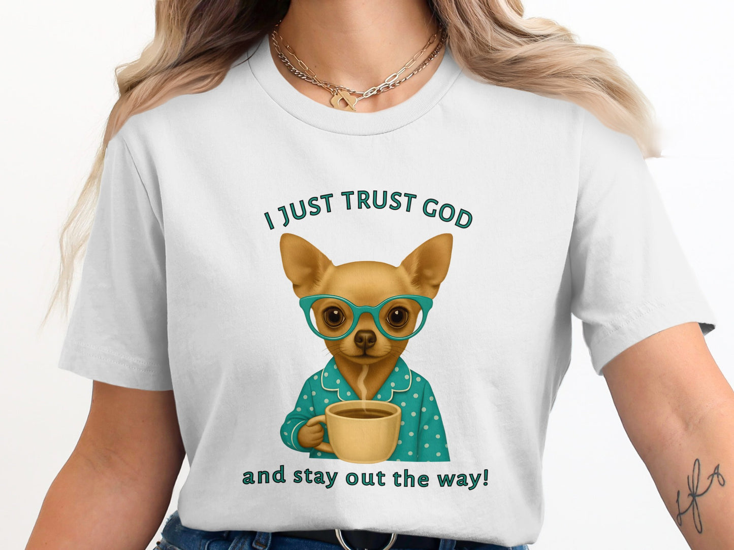 I Just Trust God Cute Dog Lover Graphic Tee