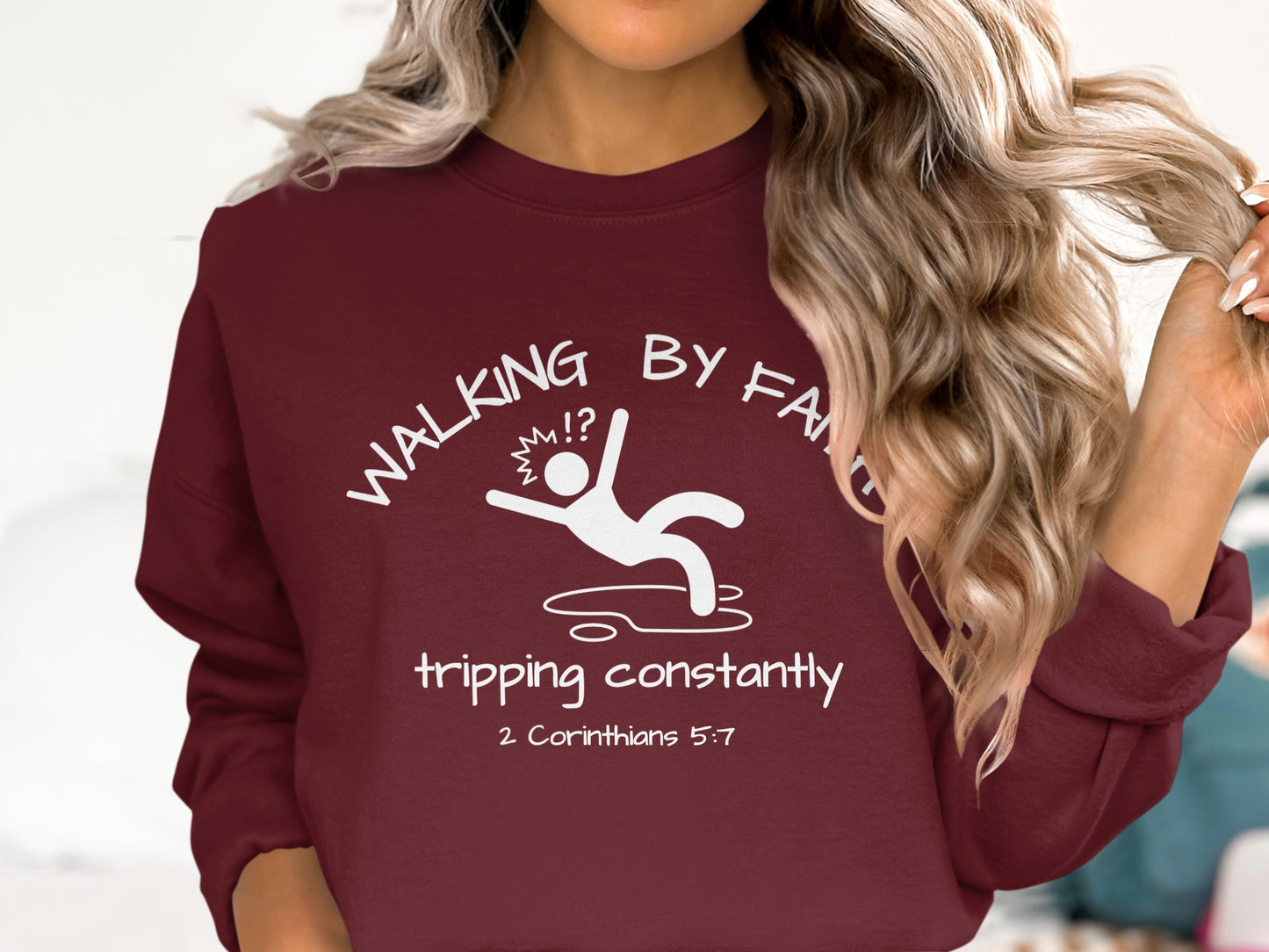 Walking By Faith Tripping Constantly Sweatshirt product type
