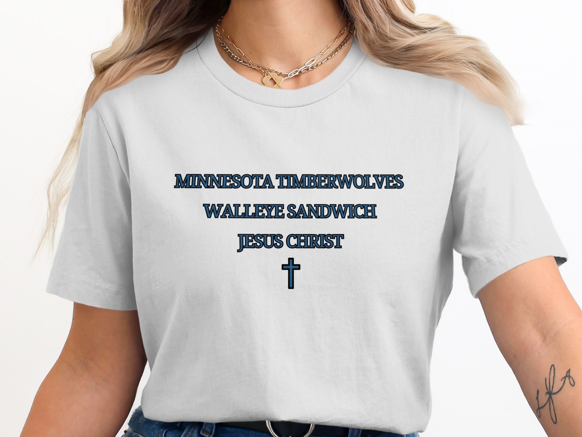 Minnesota Timberwolves Walleye Sandwich Jesus Christ Shirt