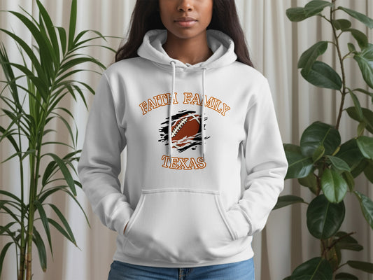 Faith Family Texas Football Graphic Hoodie product