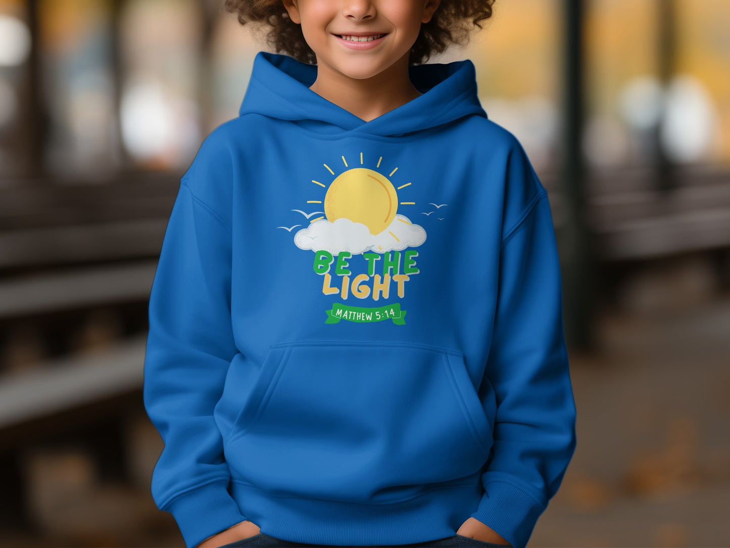 Be The Light Matthew 5:14 Kids Hoodie