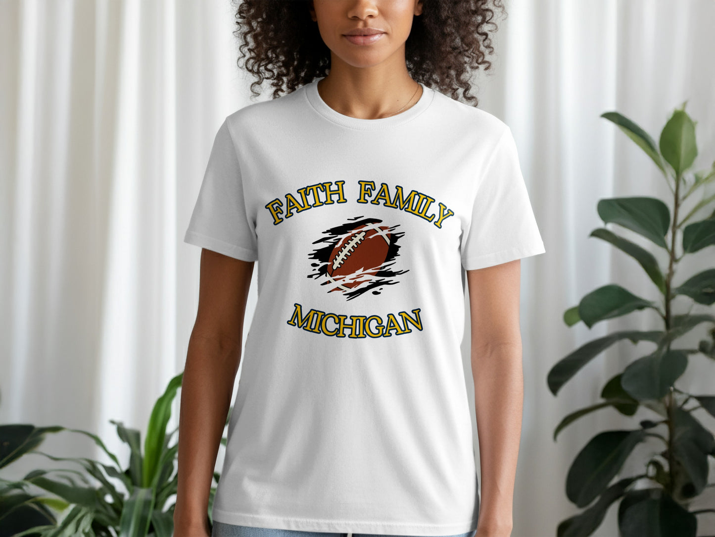 Faith Family Michigan Football Graphic Shirt