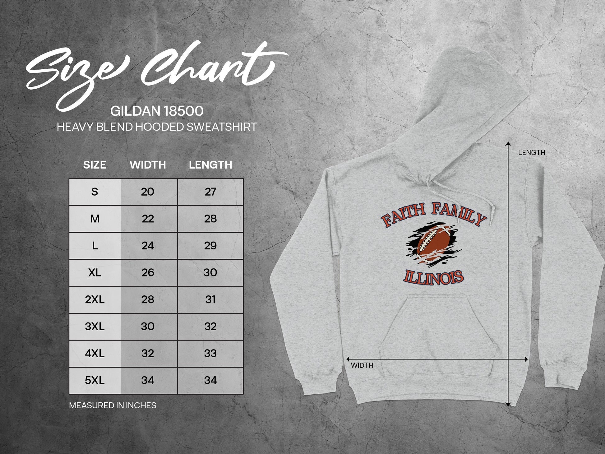 Faith Family Illinois Heavy Blend Hooded Sweatshirt product type