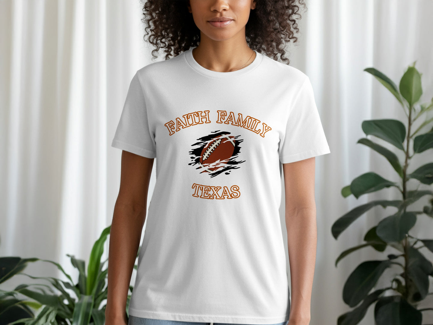 Faith Family Texas Football Graphic T-shirt