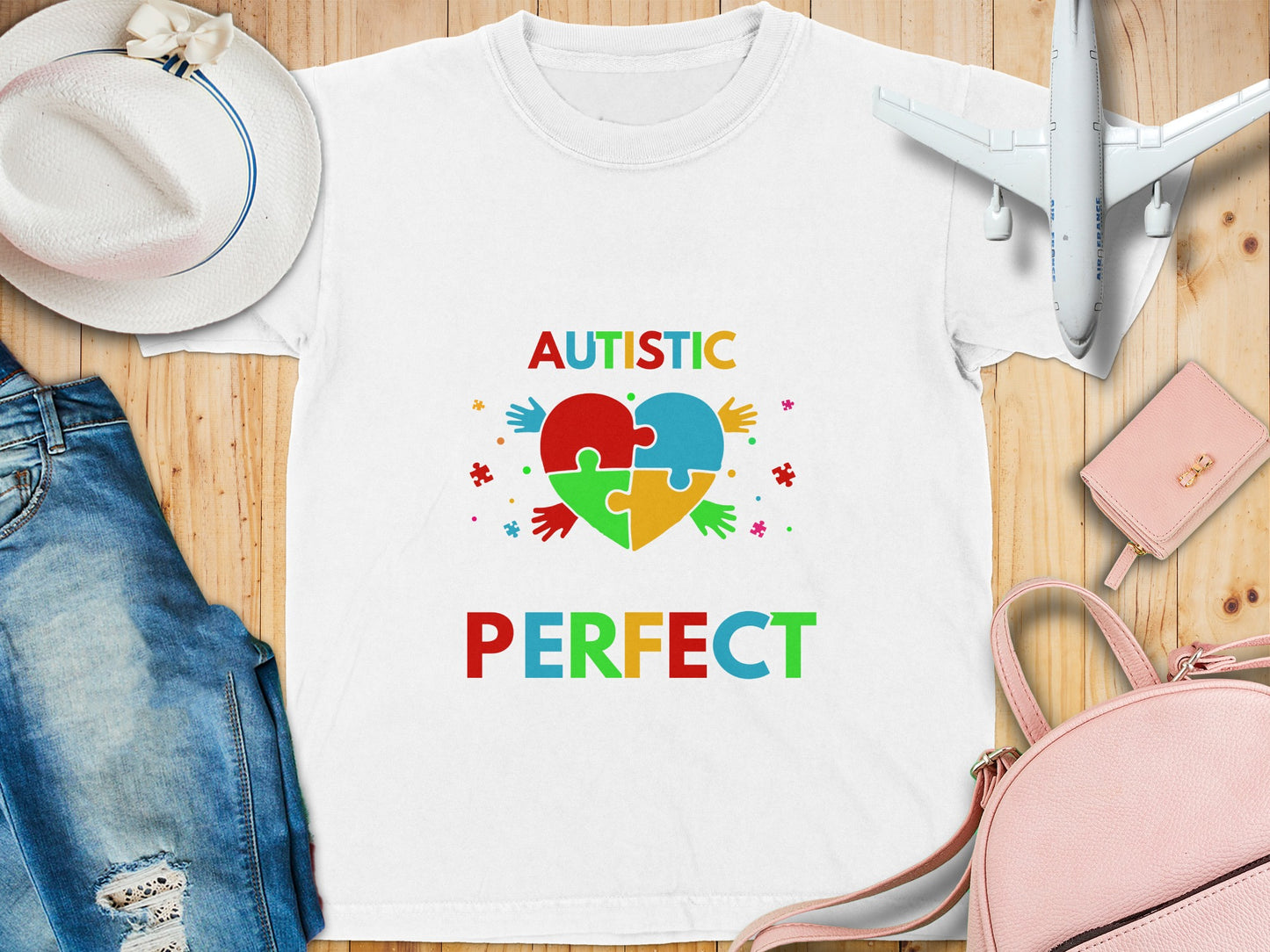 Autistic Heart Shaped Puzzle Perfect Graphic T-shirt