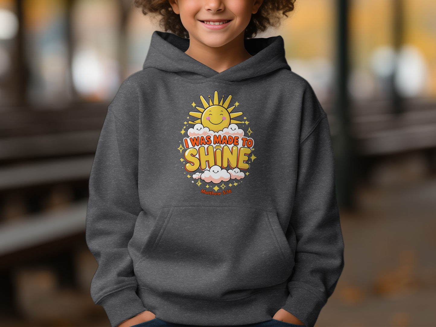 I Was Made to Shine Sun and Clouds Hoodie Product