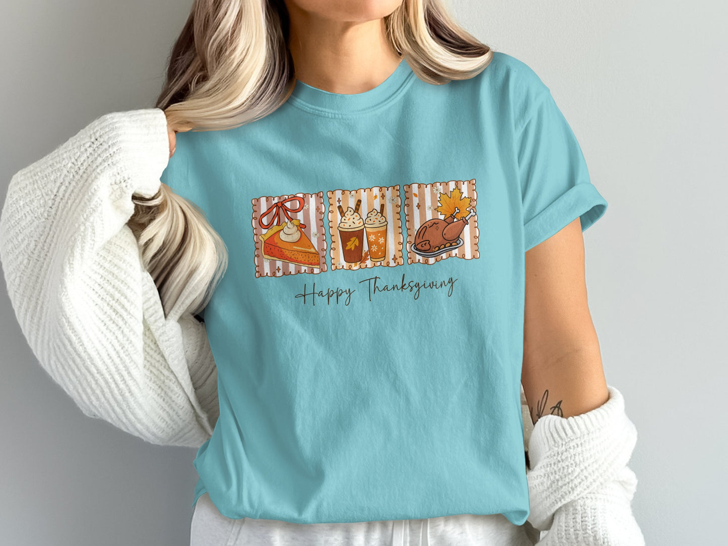 Happy Thanksgiving Graphic Tee Shirt