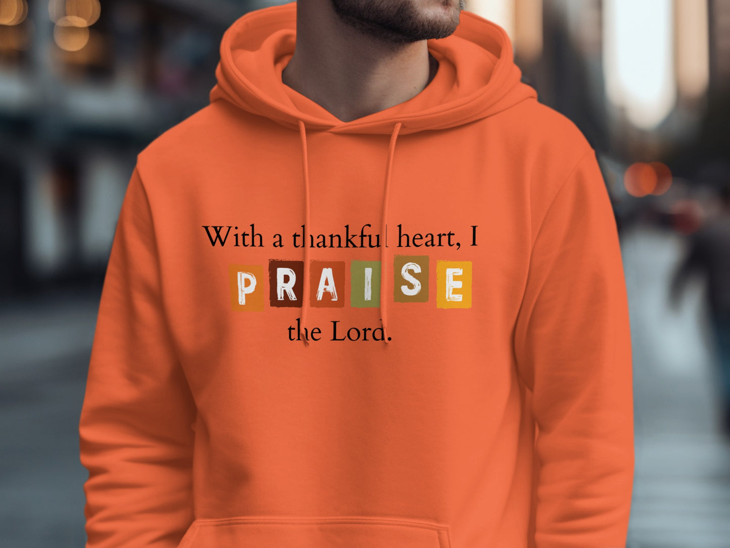With a thankful heart I praise the Lord hoodie