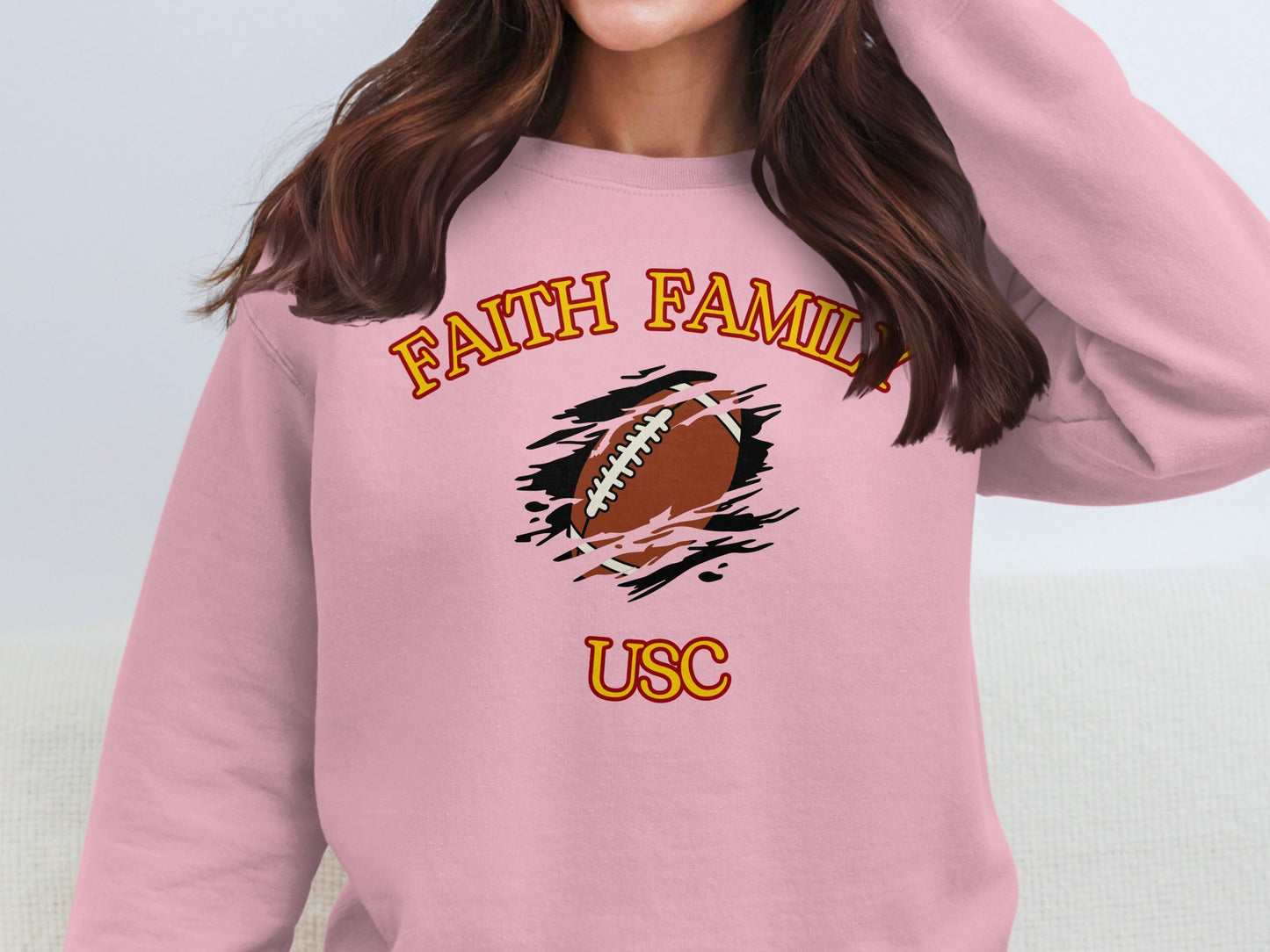 Faith Family USC Football Graphic Sweatshirt Product