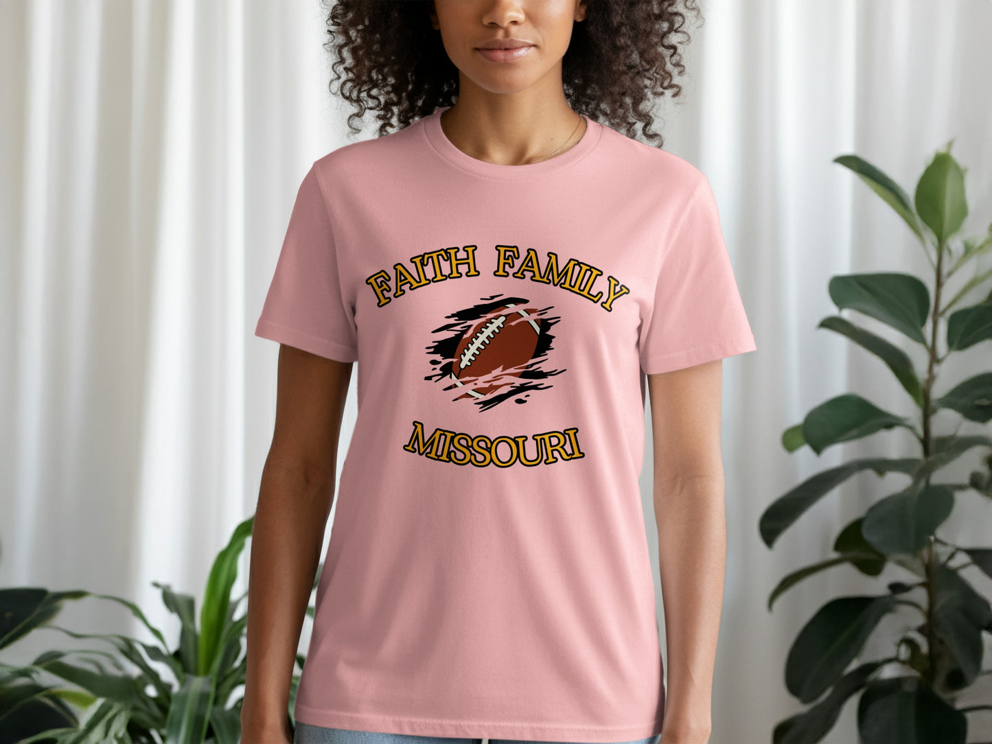 Faith Family Missouri Graphic Tee Shirt for Sports Fans