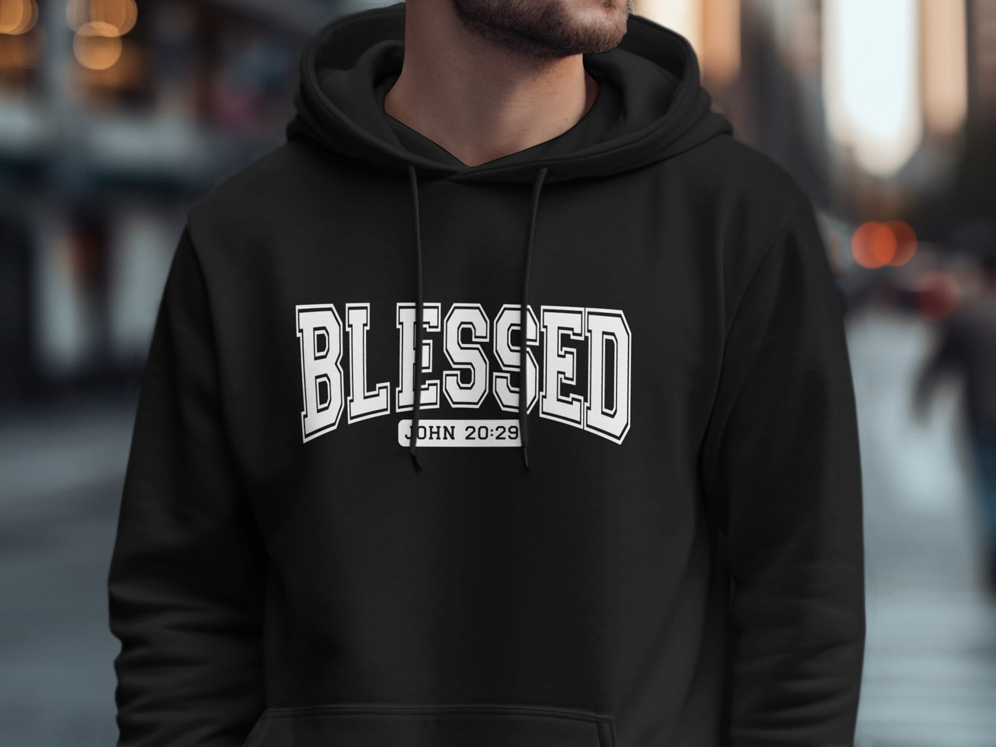 Blessed JHN 20:29 Hoodie Stylish Faith Apparel