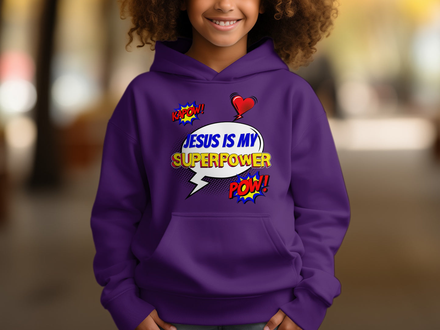Jesus Is My Superpower Hoodie for Kids