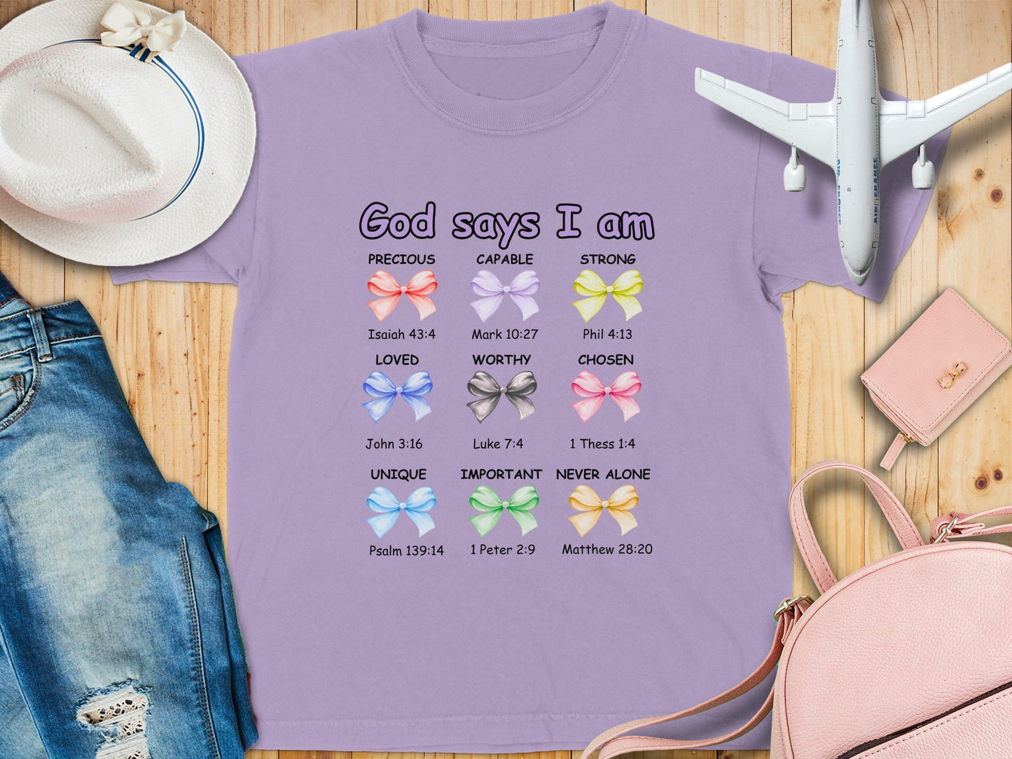 Inspirational Quotes T-Shirt God Says I Am