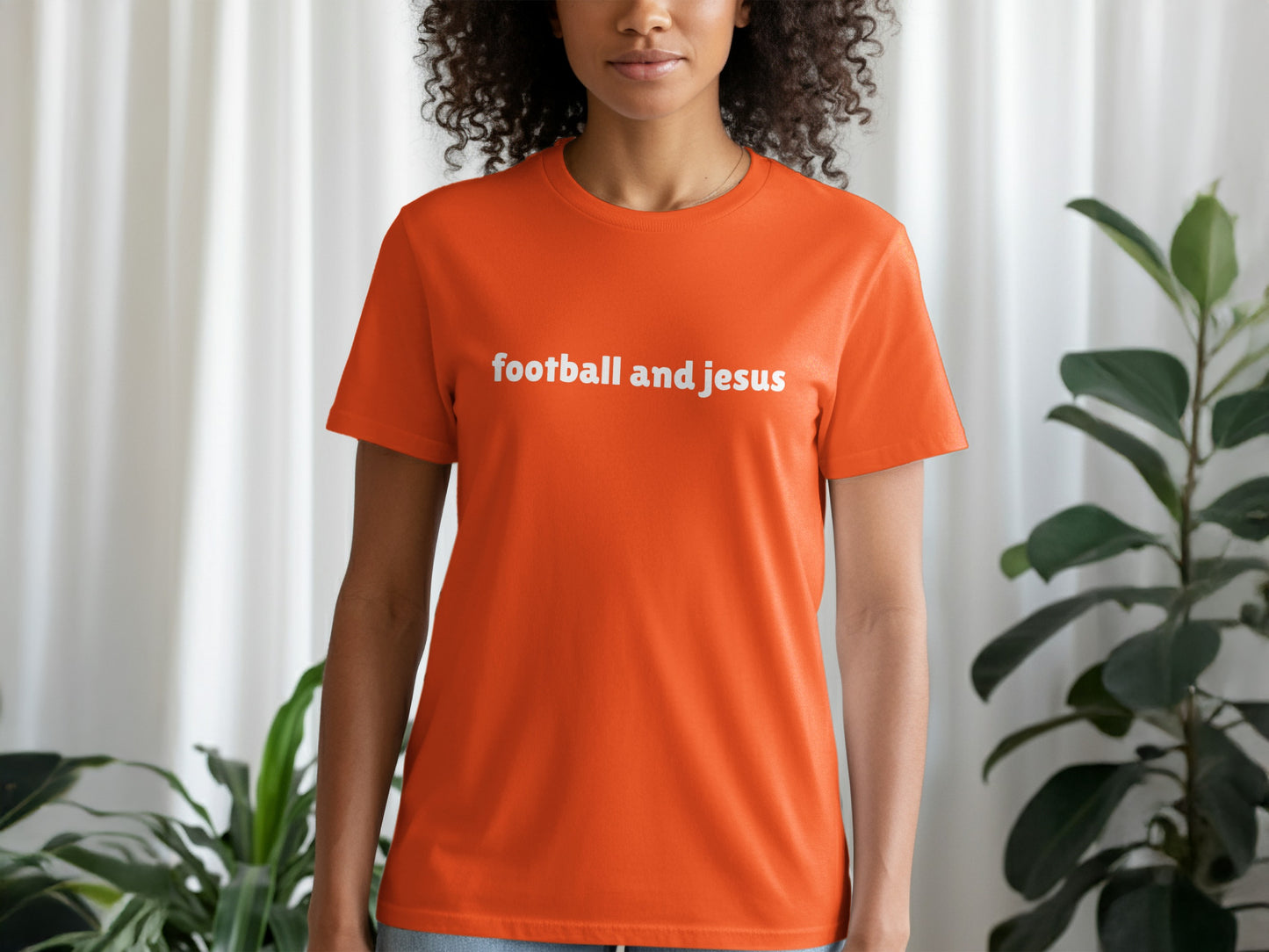 Football and Jesus Graphic Tee product