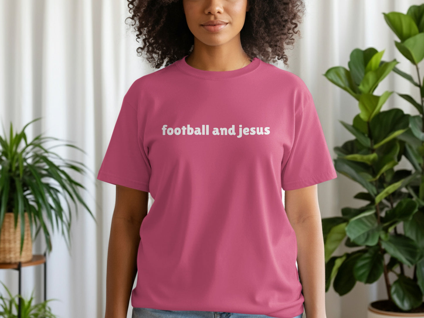 Football and Jesus Graphic T-shirt product type