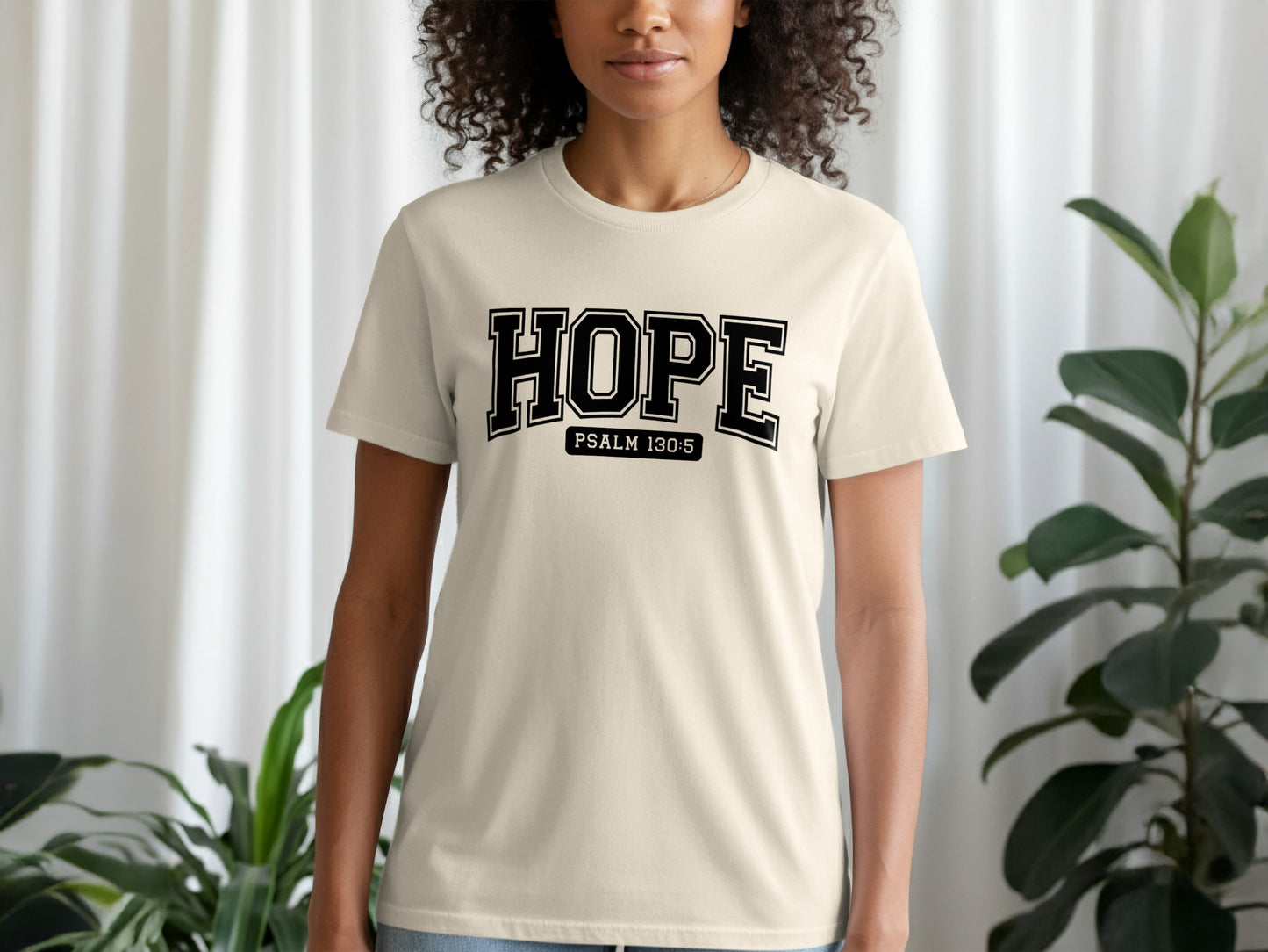 HOPE Psalm 130:5 Graphic Tee Christian Apparel