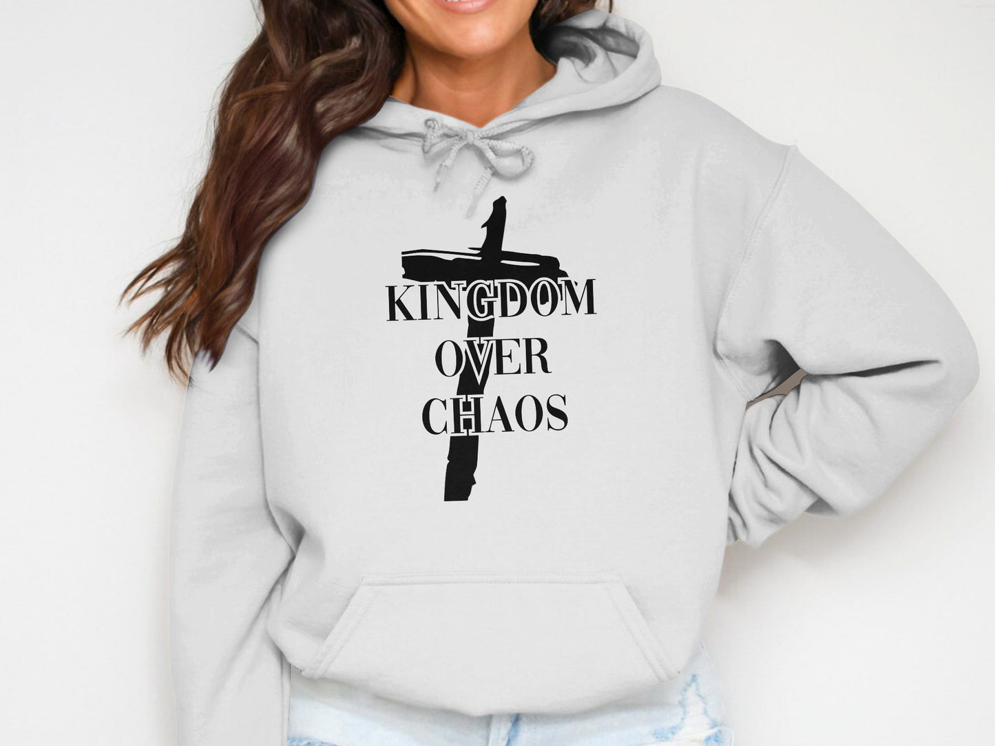 Kingdom Over Chaos printed hoodie