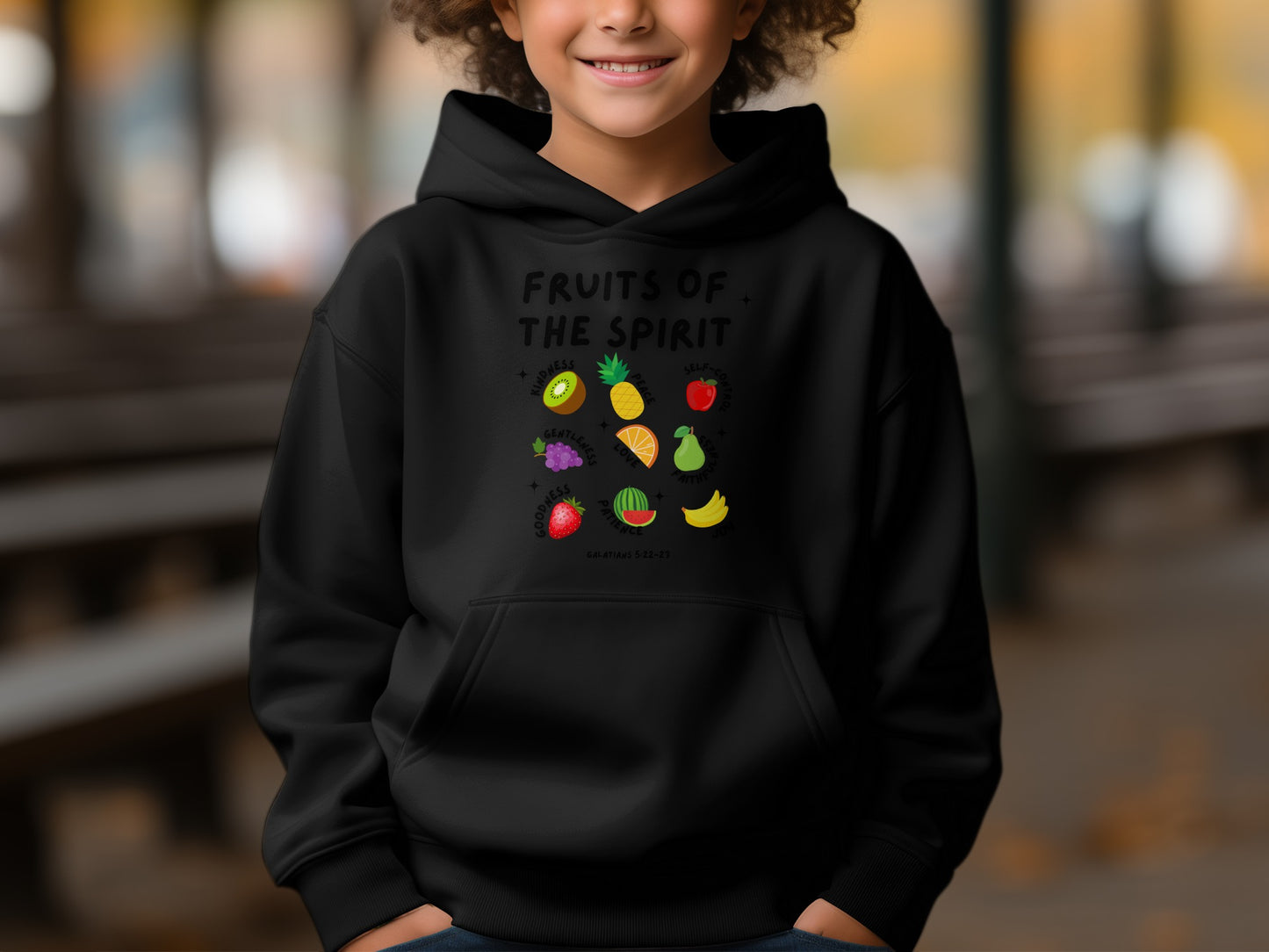 Fruits of the Spirit Kids Hoodie Colorful Design