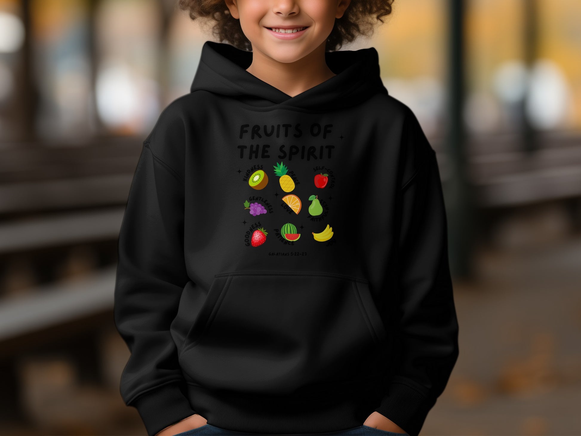Fruits of the Spirit Kids Hoodie Colorful Design
