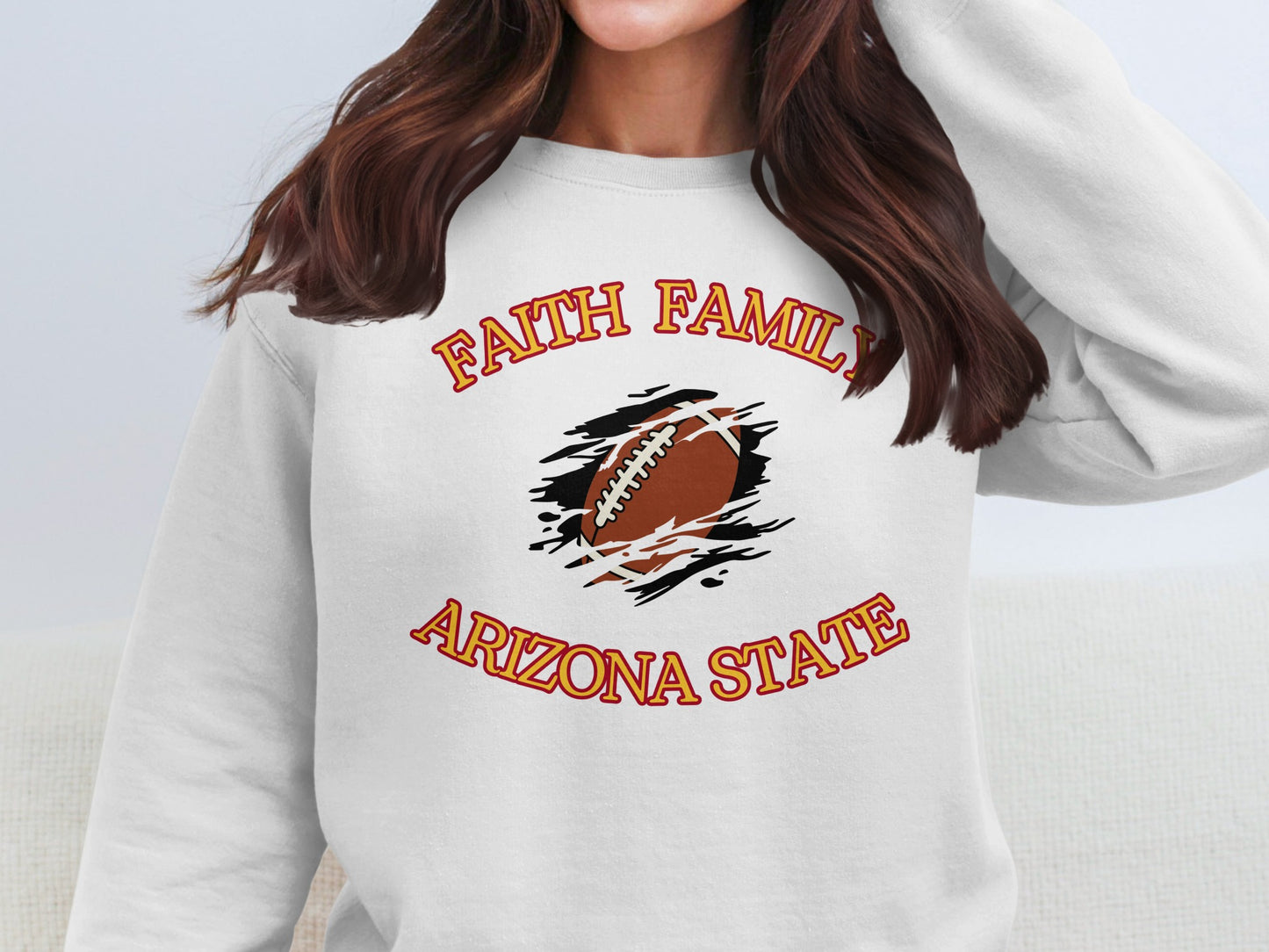 Arizona State Faith Family Football Sweatshirt product type