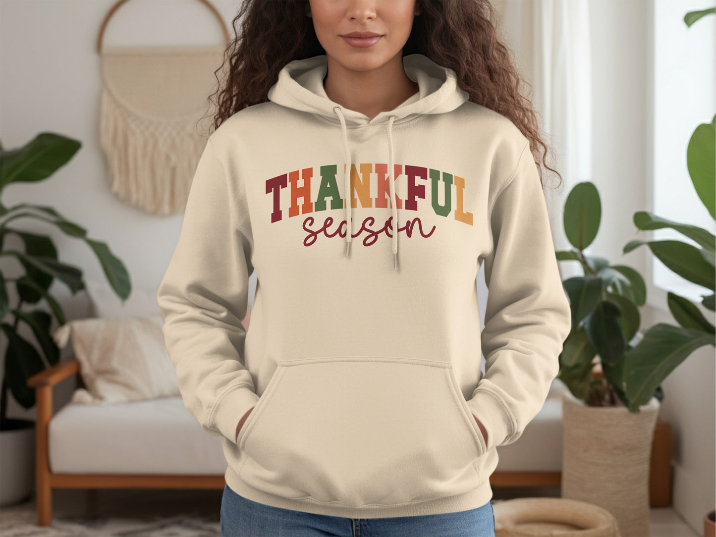Thankful Season Hoodie with Autumn Colors Design