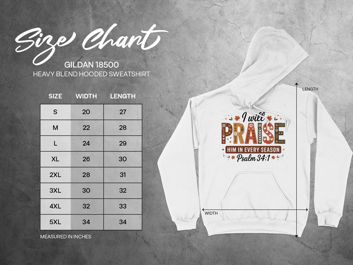 I Will Praise Him in Every Season Psalm 34 1 Sweatshirt
