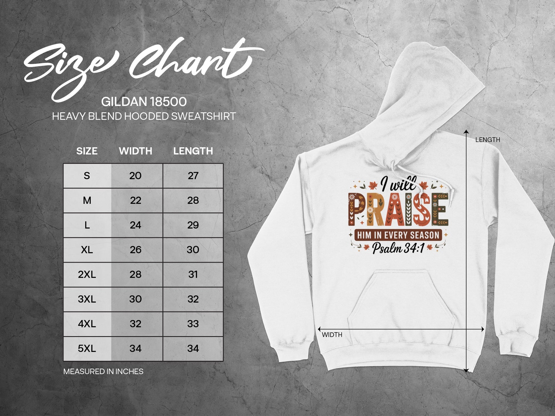 I Will Praise Him in Every Season Psalm 34 1 Sweatshirt