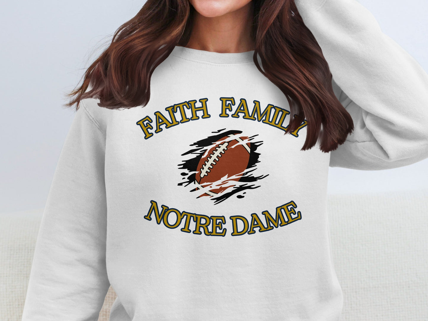 Faith Family Notre Dame Football Sweatshirt product