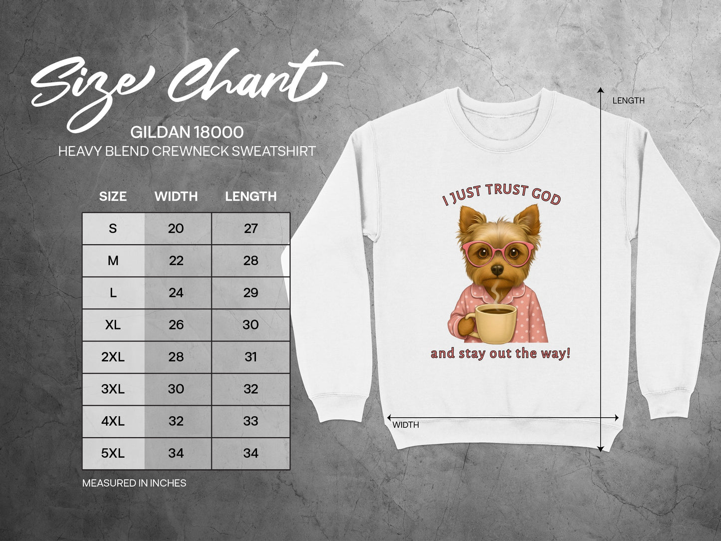 I Just Trust God Dog With Glasses Sweatshirt
