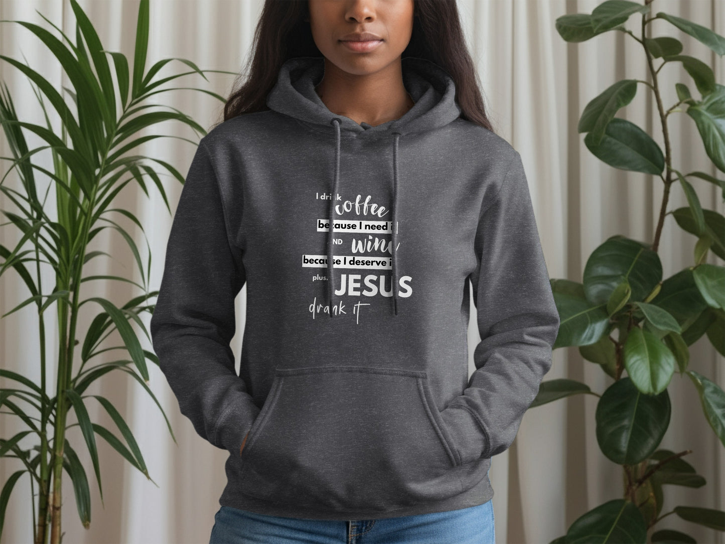 Inspirational Coffee And Jesus Quote Hoodie product type