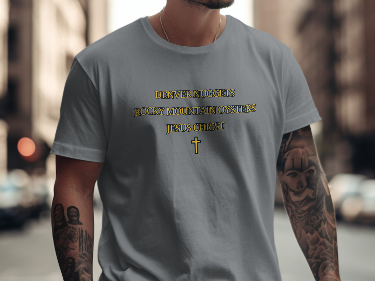 Denver Nuggets Rocky Mountain Oysters Jesus Christ shirt