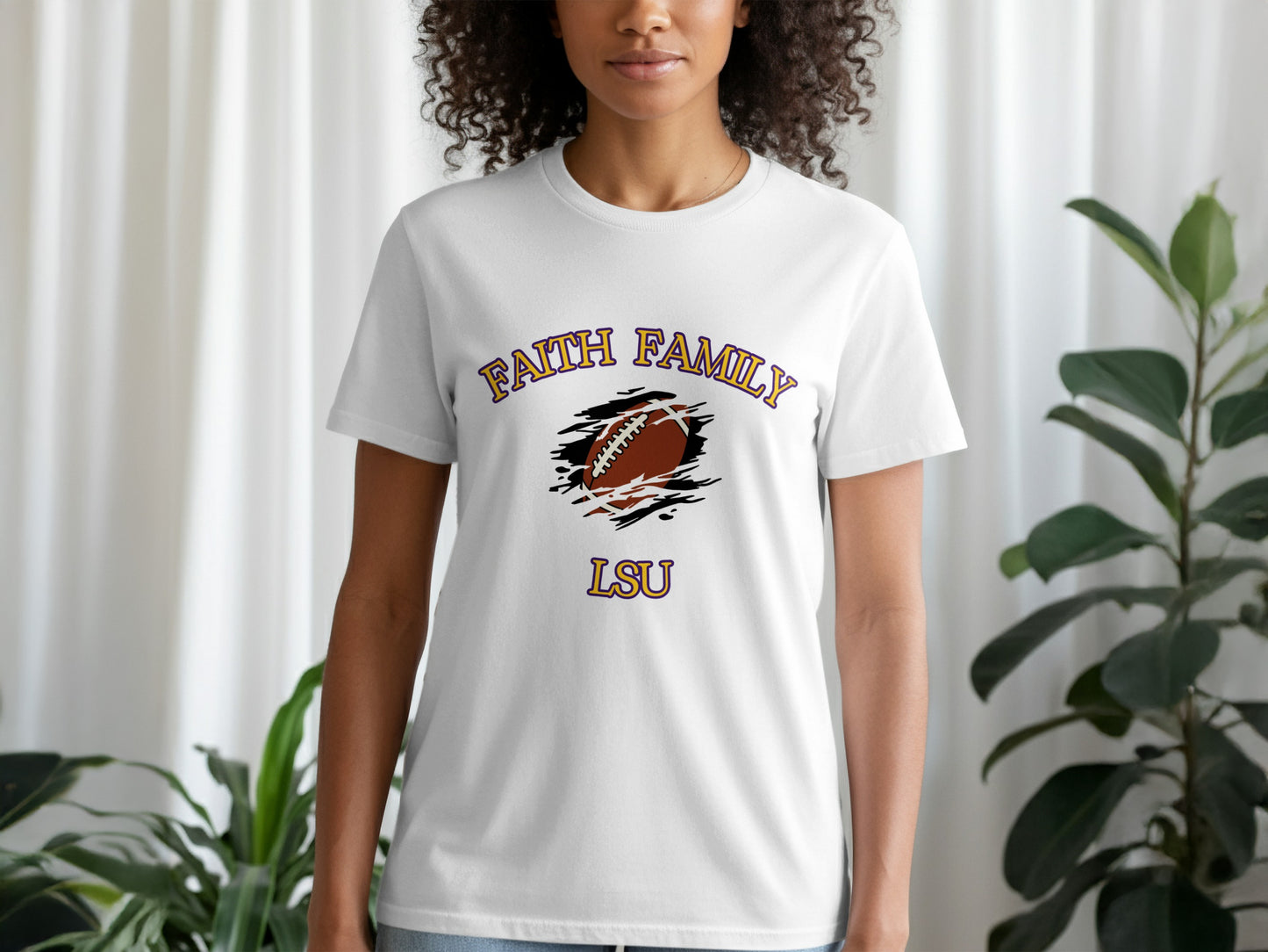 Faith Family LSU Football Graphic Tee