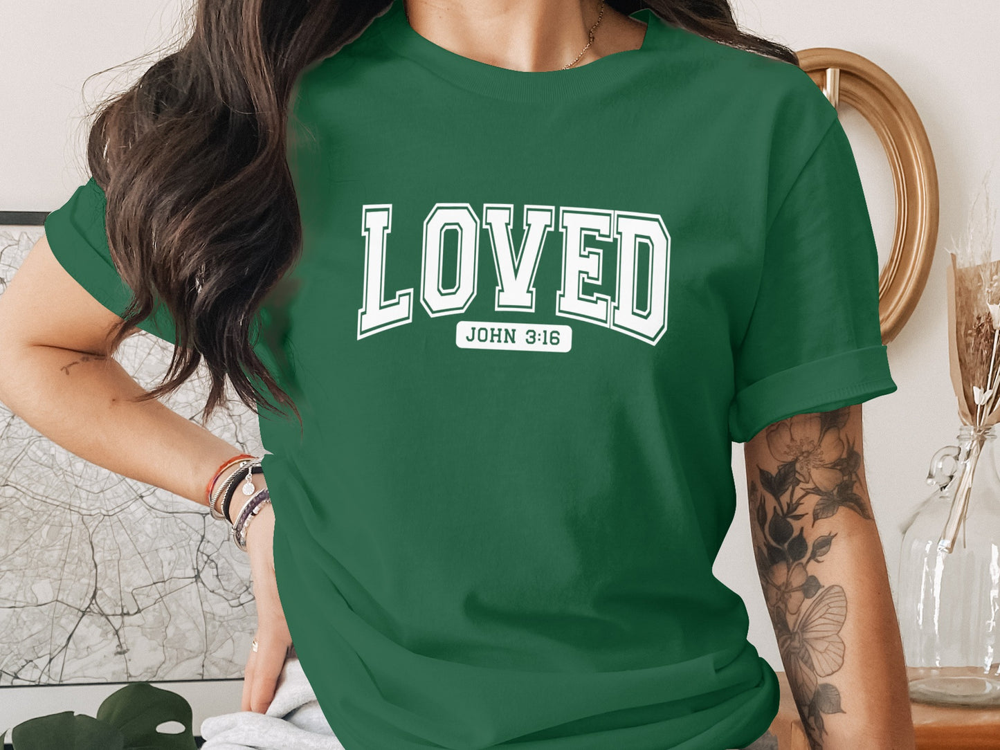 Loved John 3:16 Quote Shirt Positive Message