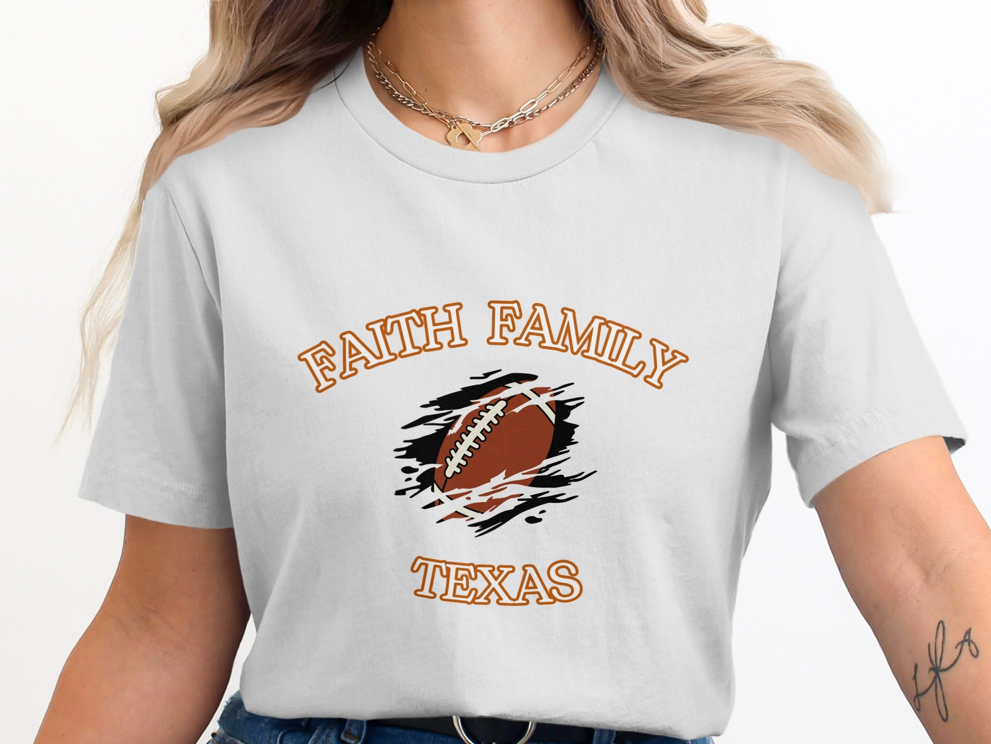 Faith Family Texas Football T-Shirt Outfit