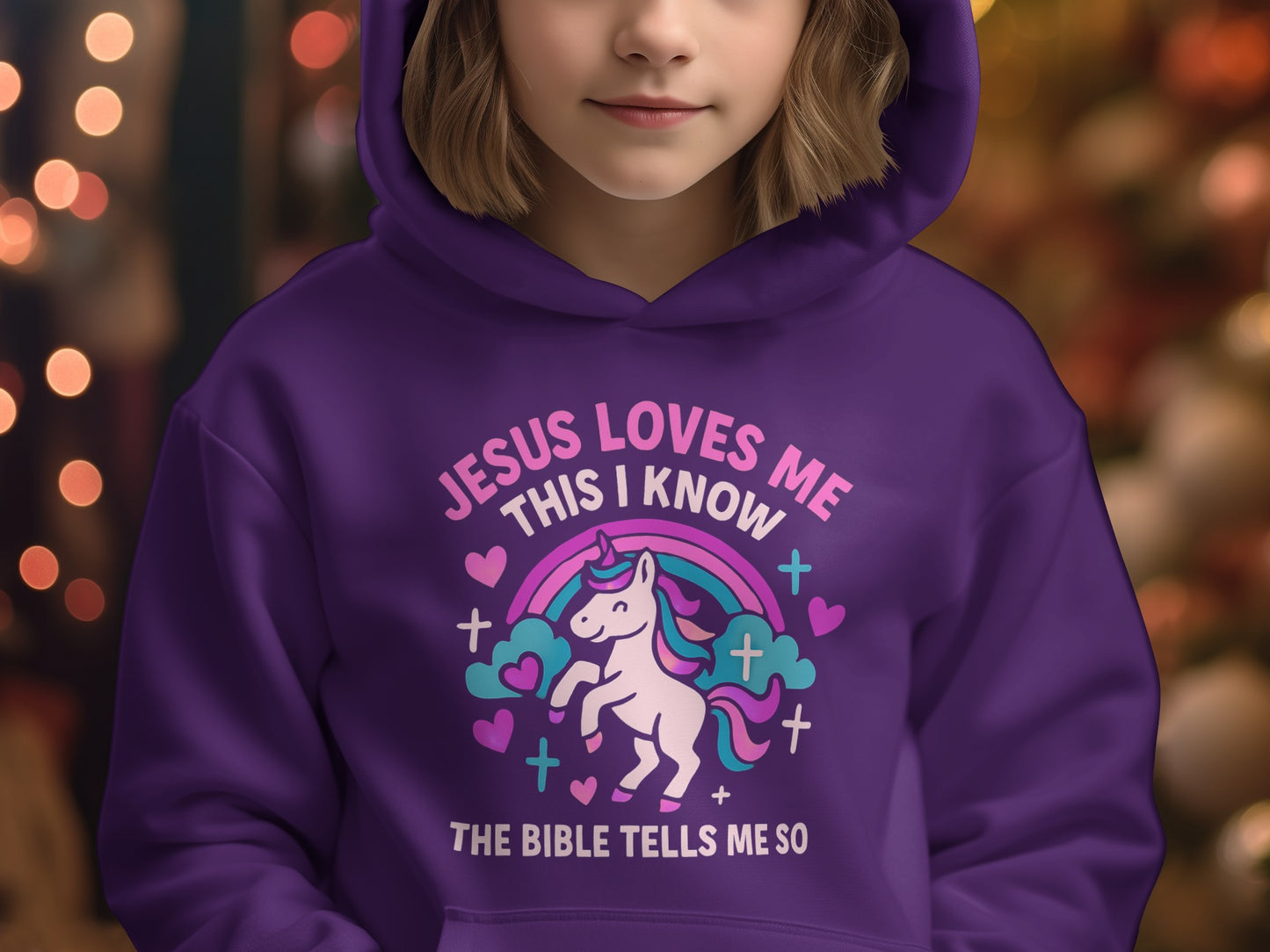 Jesus Loves Me This I Know Unicorn Hoodie