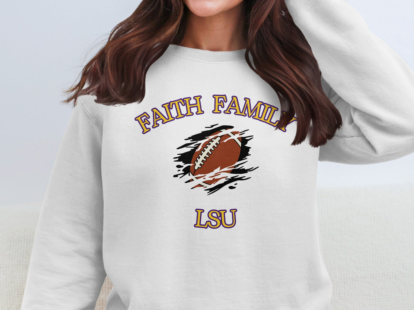 Faith Family LSU Graphic Sweatshirt product