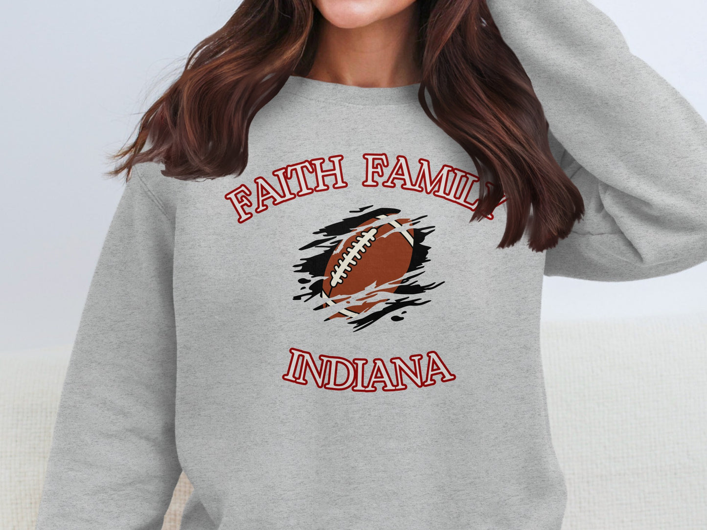Faith Family Indiana Football Sweatshirt product