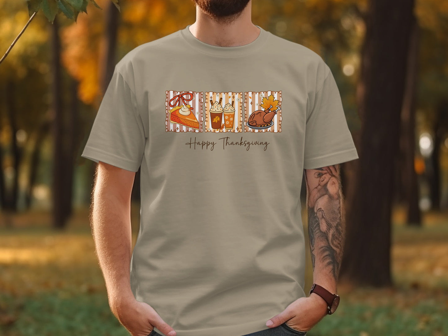 Festive Thanksgiving Graphic Tee Holiday Apparel