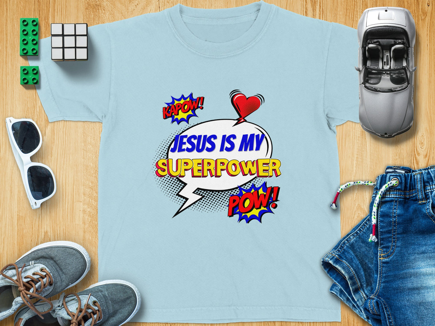 Jesus Is My Superpower Christian Graphic T-shirt