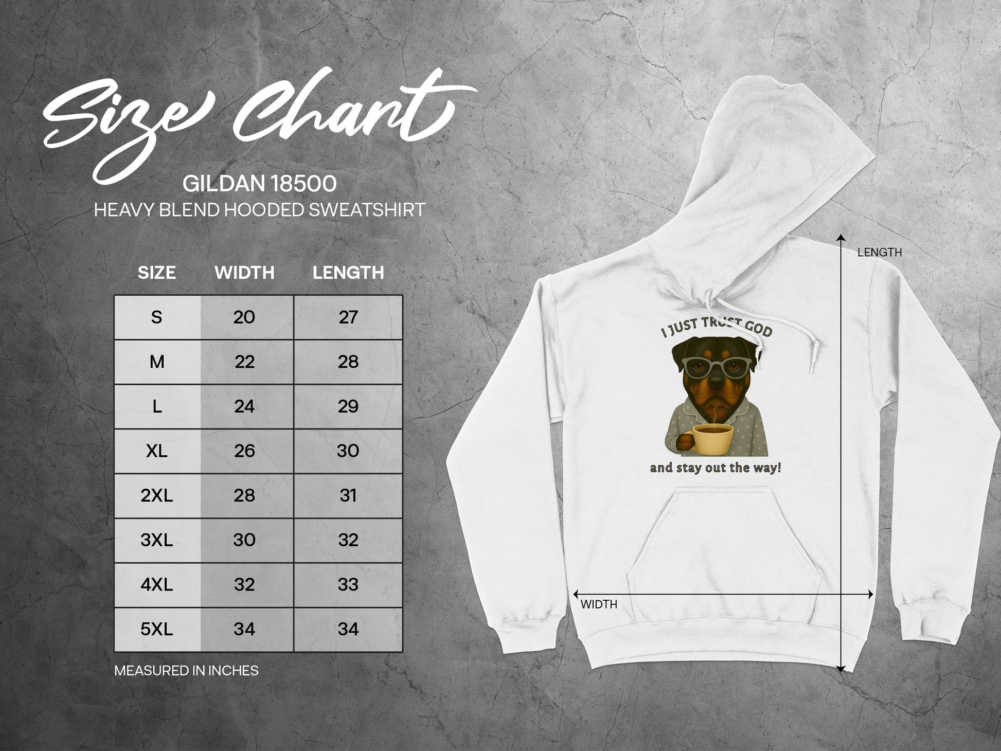 Trust God Stay Out the Way Heavy Blend Hooded Sweatshirt