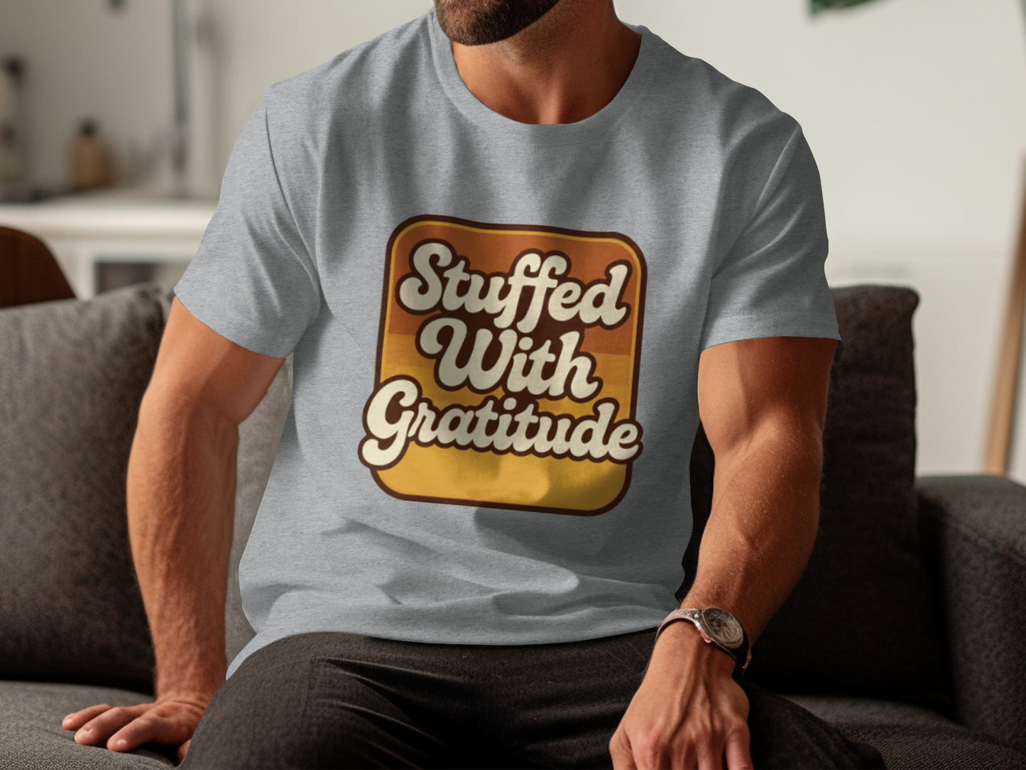 Stuffed With Gratitude Printed T-shirt