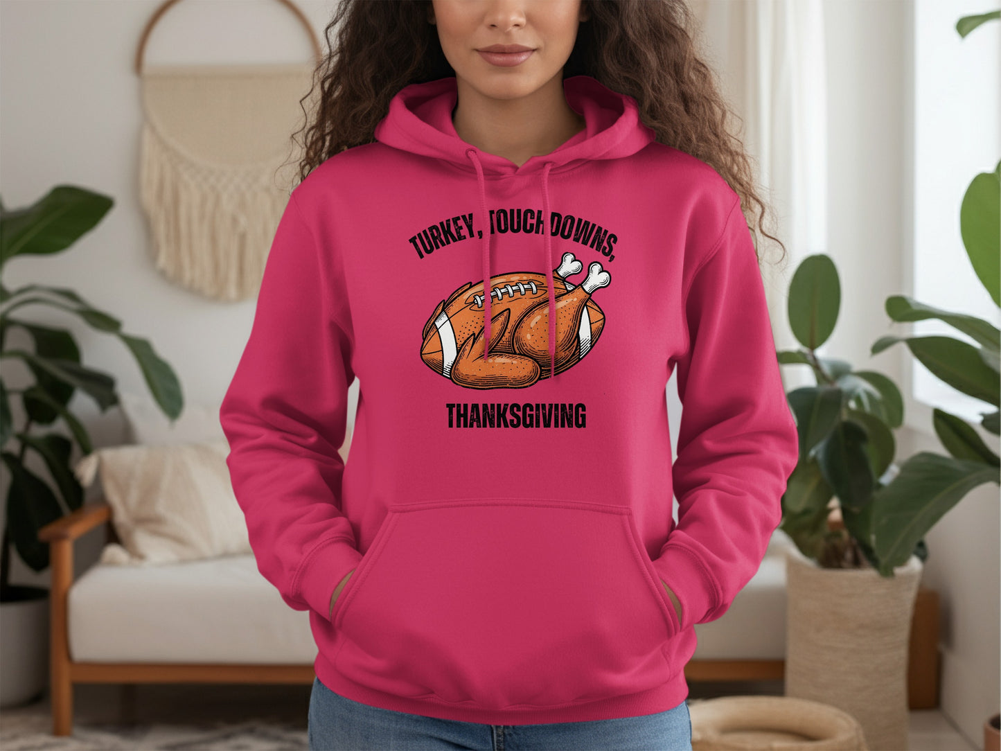 Turkey Touchdowns Thanksgiving Hoodie
