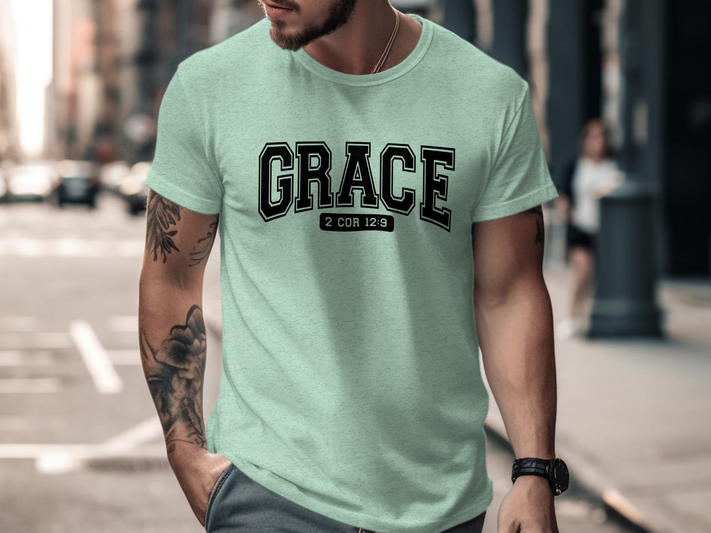 Stylish Grace 2 Cor 12:9 Shirt for Everyday Wear