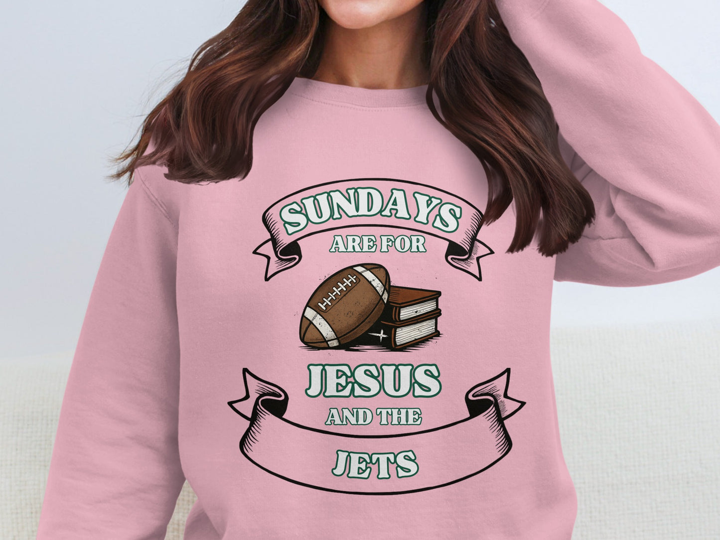 Sundays Are for Jesus and the Jets Sweatshirt product type