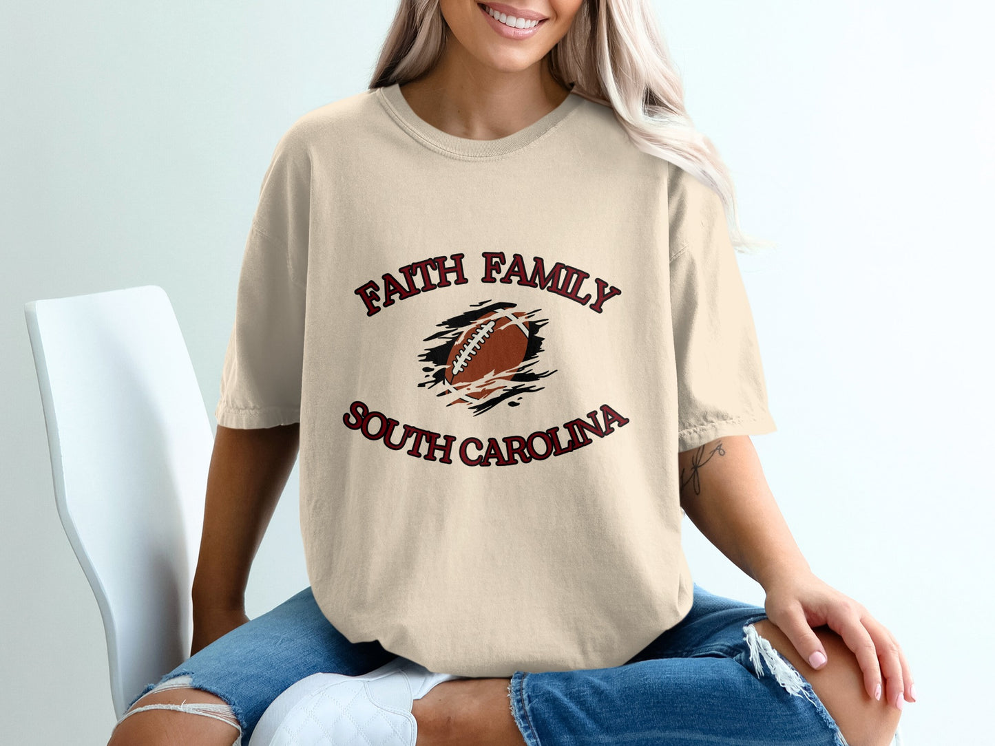 Faith Family South Carolina Football T-Shirt