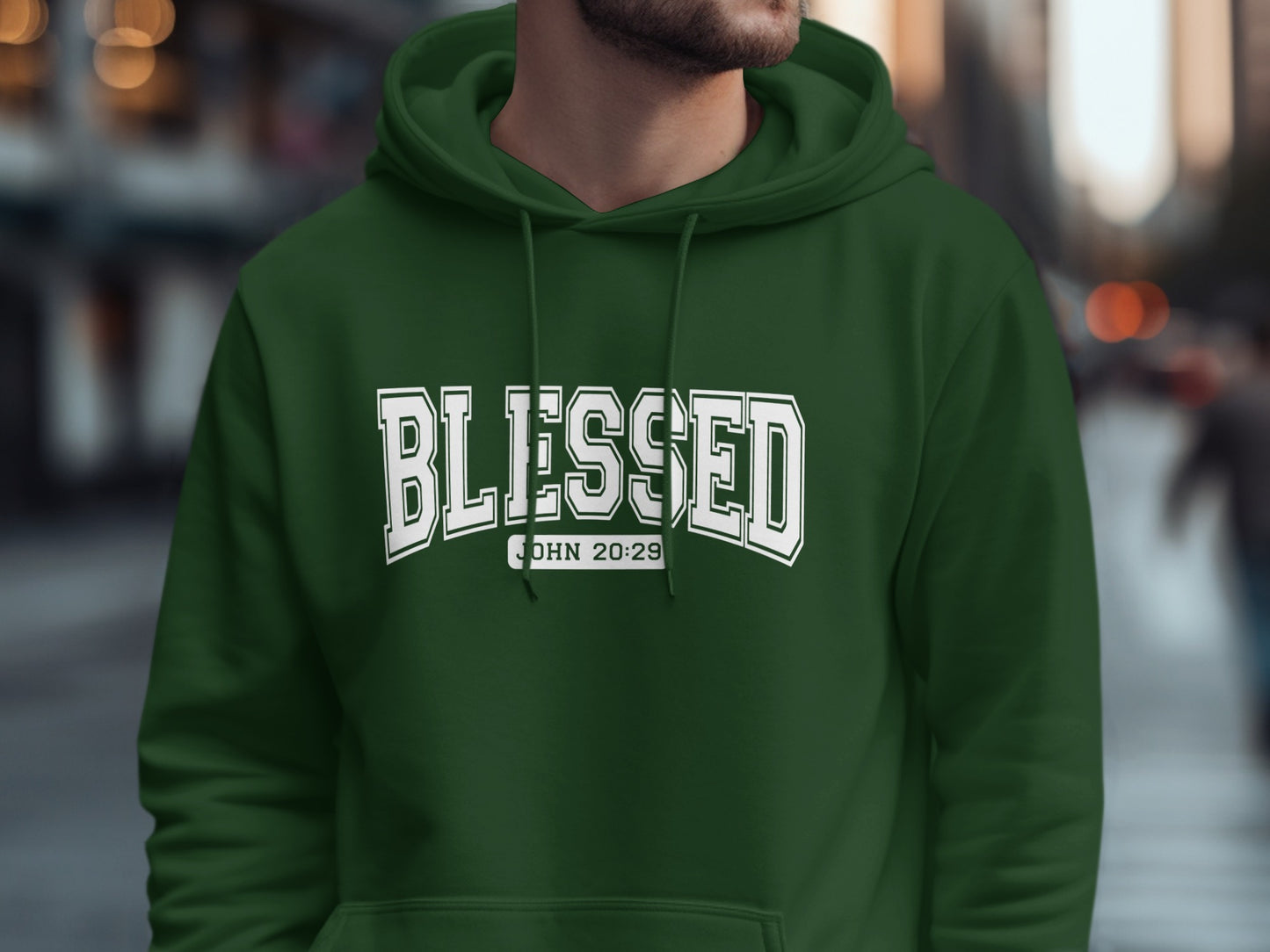 Blessed John 20 29 Graphic Hoodie