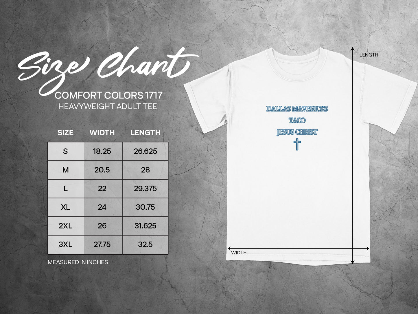 Dallas Mavericks Taco Jesus Christ adult tee