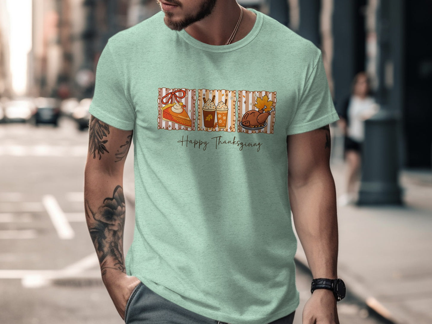 Happy Thanksgiving Festive Graphic T-Shirt